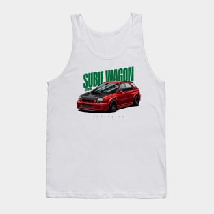 Subie Wagon (red) Tank Top